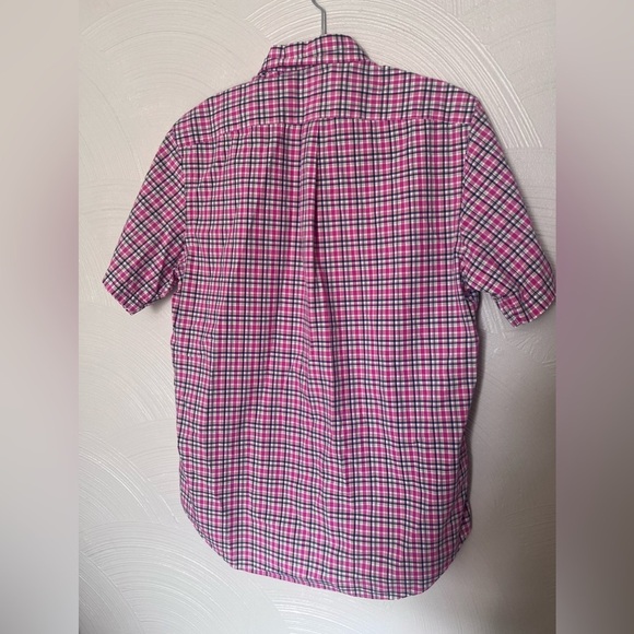 Ralph Lauren Button Down Shirt Men's L Non-Iron Pink Blue Green Plaid Vibrant - Picture 3 of 4